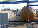 Lotos - montaż i przesuwanie zbiornika LPG